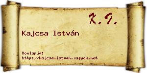 Kajcsa István névjegykártya