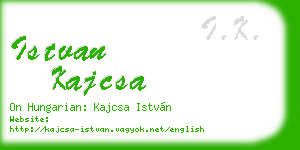 istvan kajcsa business card